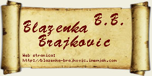 Blaženka Brajković vizit kartica